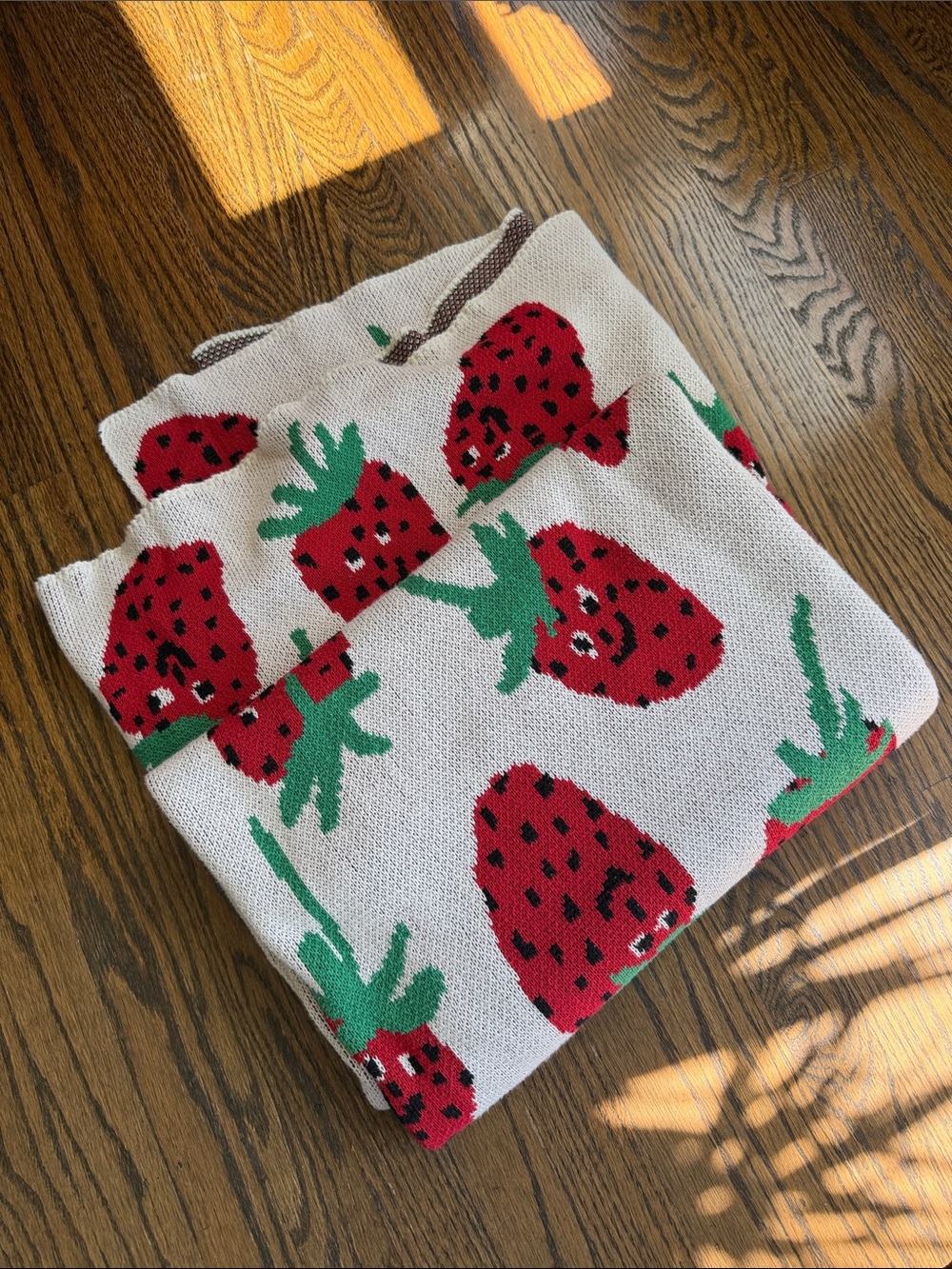 Kristina Micotti strawberry throw blanket
